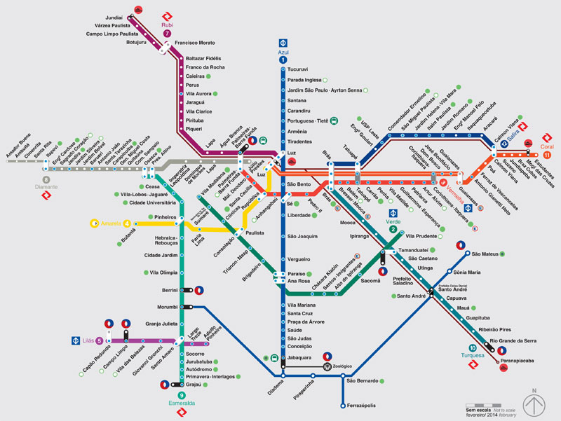 Mapa de São Paulo Metrô