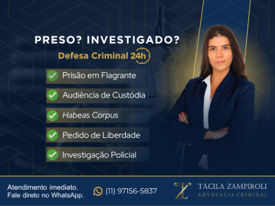 "Advogada Criminalista Dra. Tácila Zampiroli"